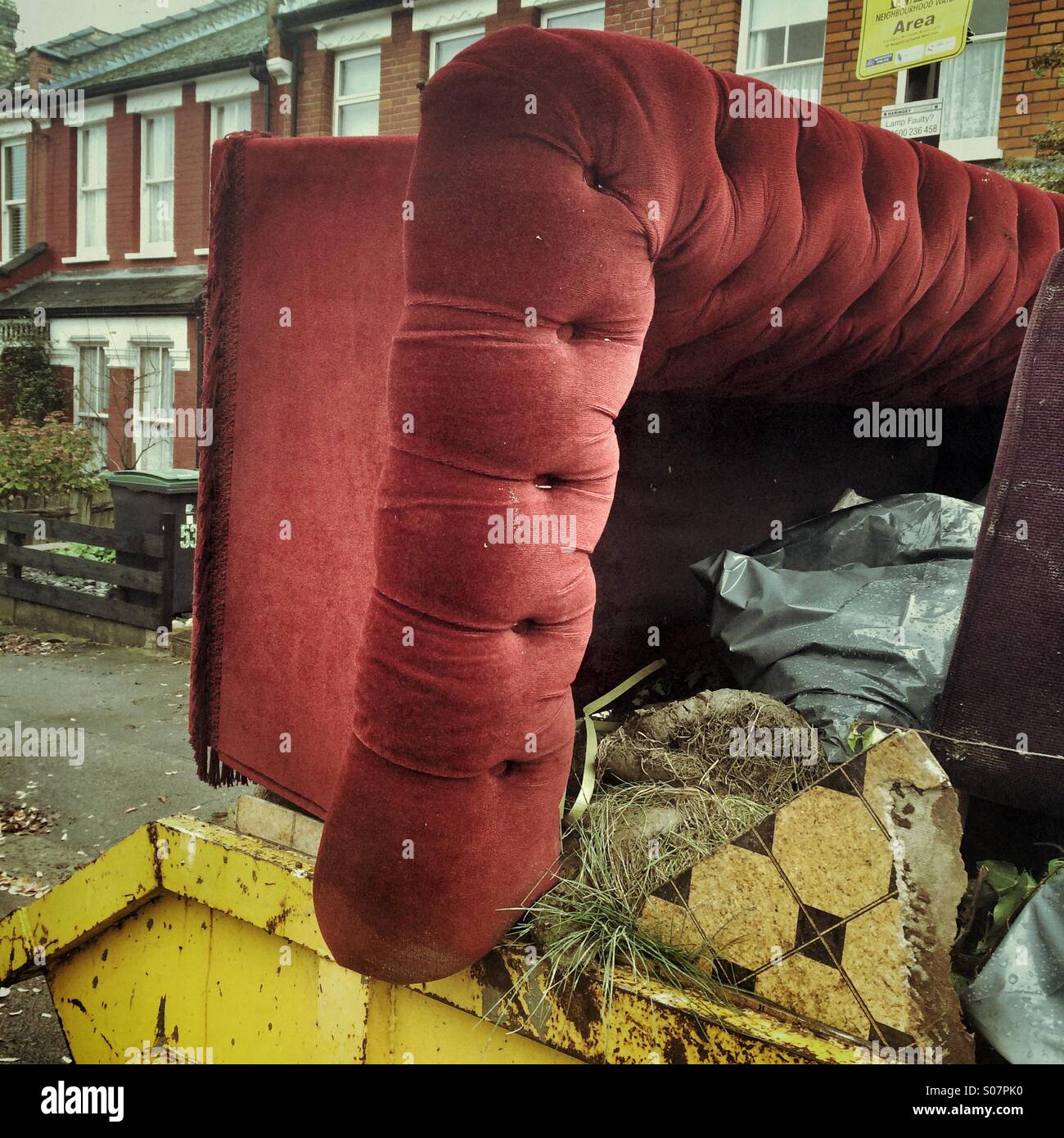 Un canapé dans un aller - Image de stock capturée avec un smartphone