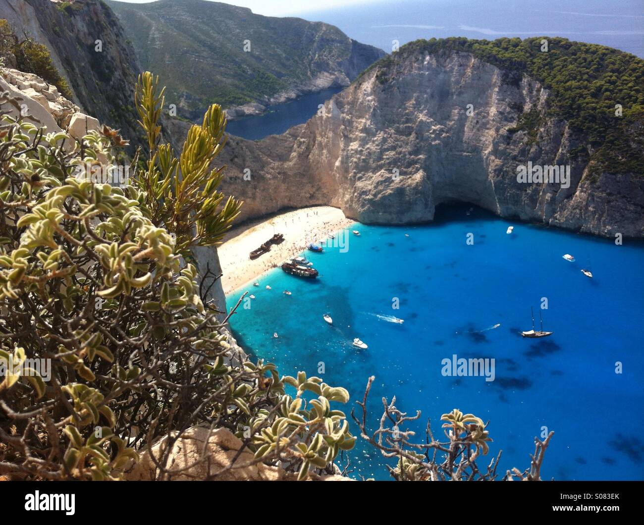 Wreck Beach à Zakynthos Banque D'Images