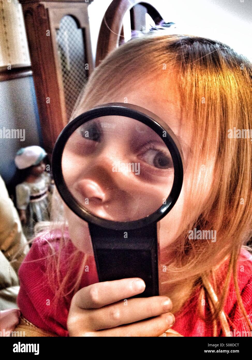 Ces grands yeux. Banque D'Images