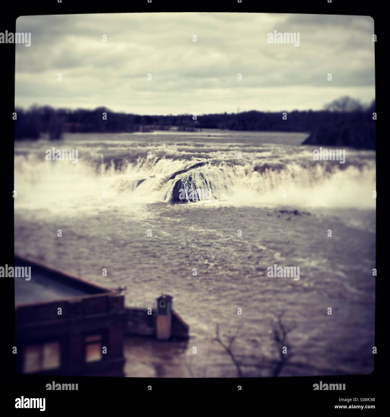 Cohoes falls dans le nord de New York Banque D'Images