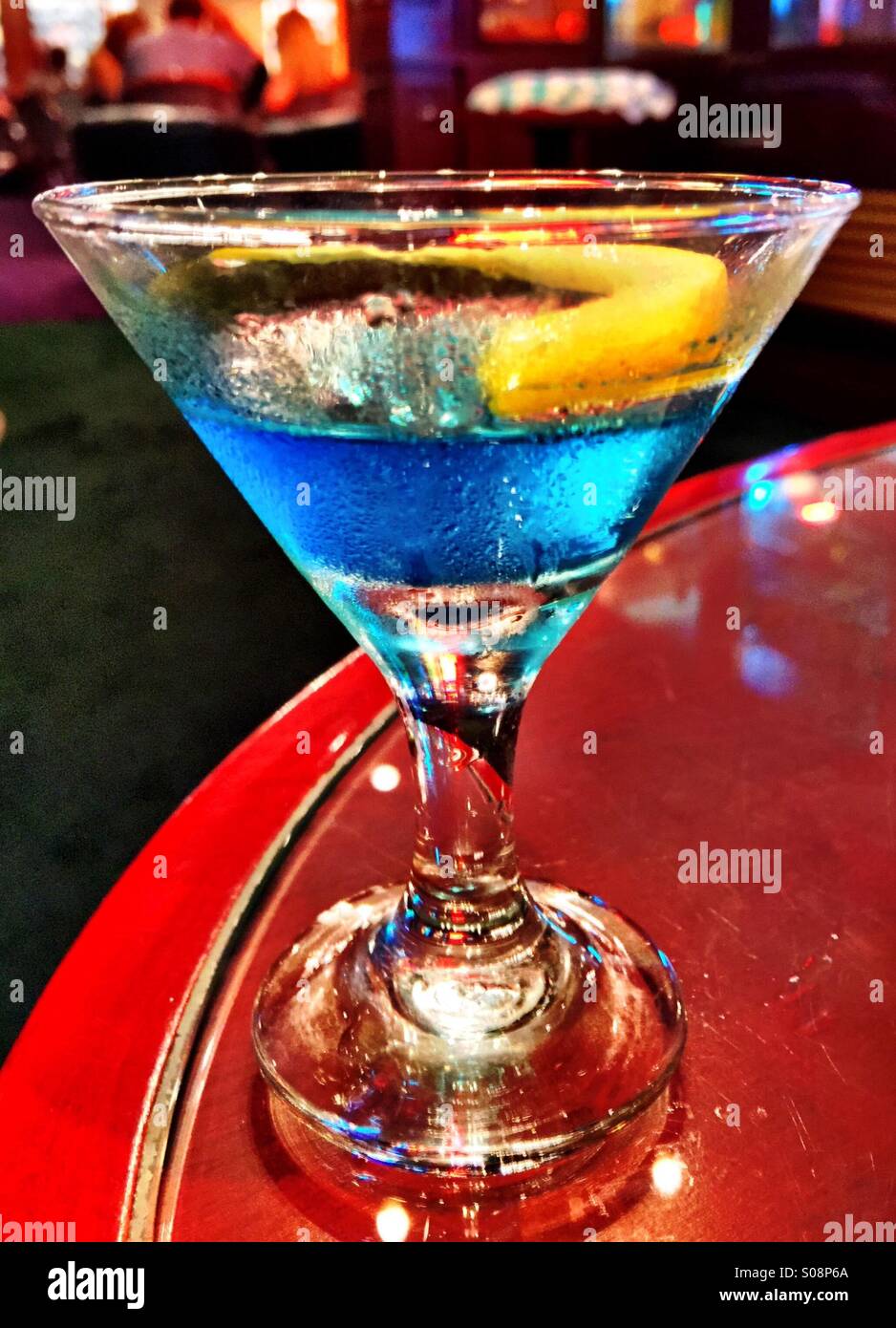 Martini bleu Banque D'Images