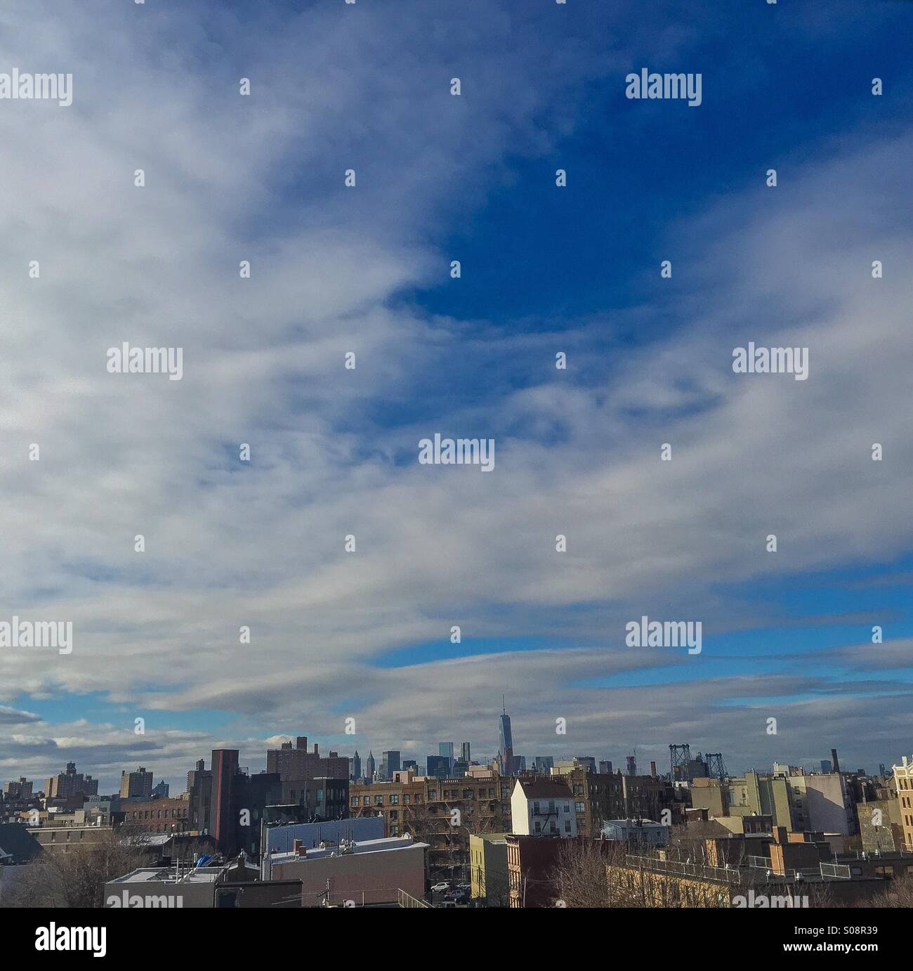 Nyc skyline de Williamsburg Brooklyn Banque D'Images