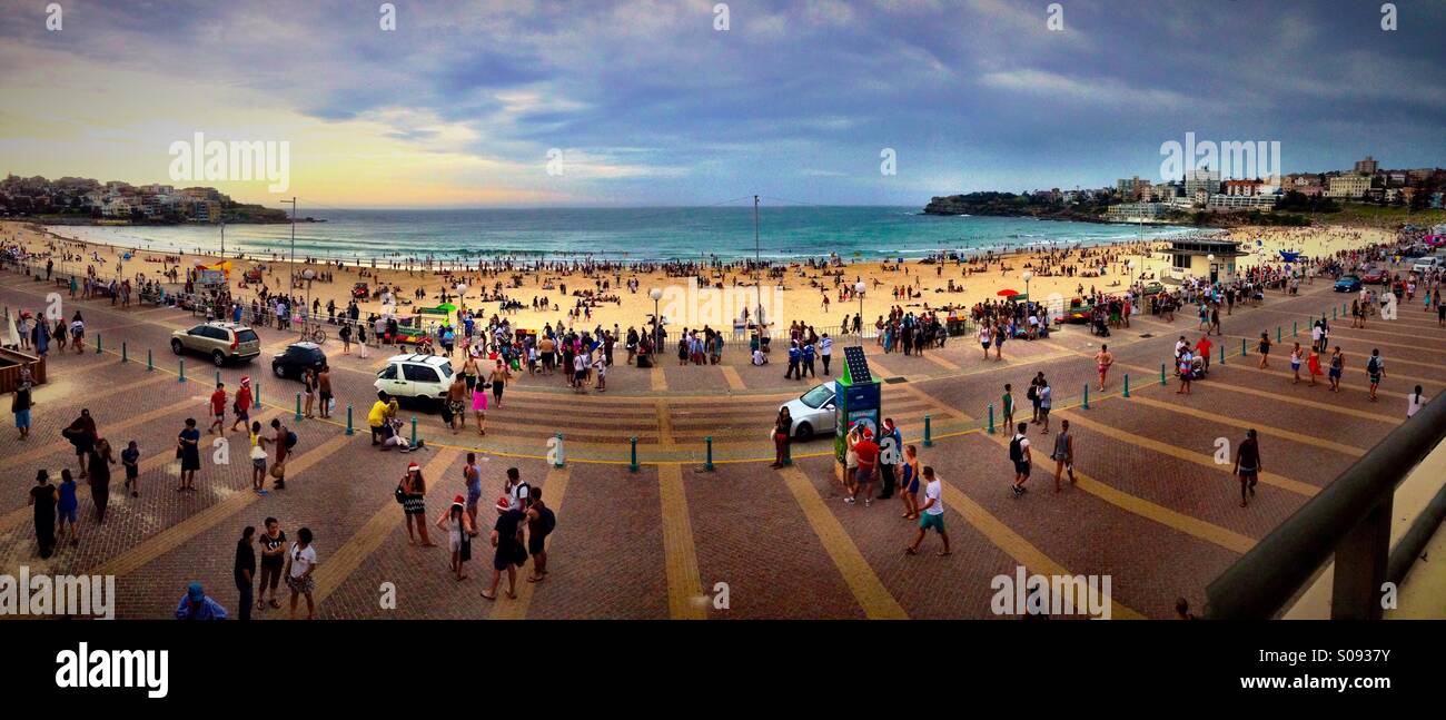 Bondi Beach le Jour de Noël Banque D'Images