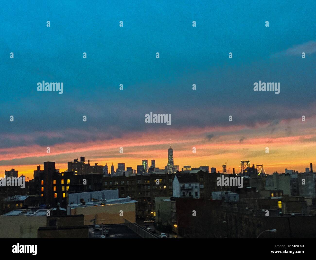 Vue depuis Brooklyn new york - Image de stock capturée avec un smartphone
