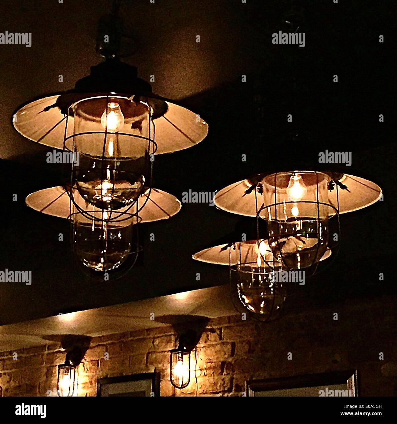 Quatre lampes Banque D'Images