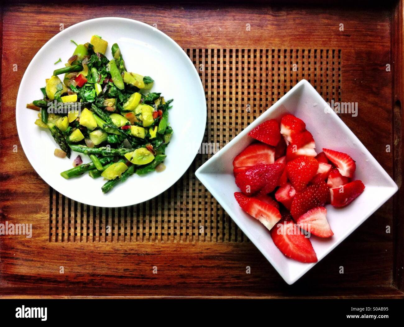 L'heure du goûter végétalien - Image de stock capturée avec un smartphone