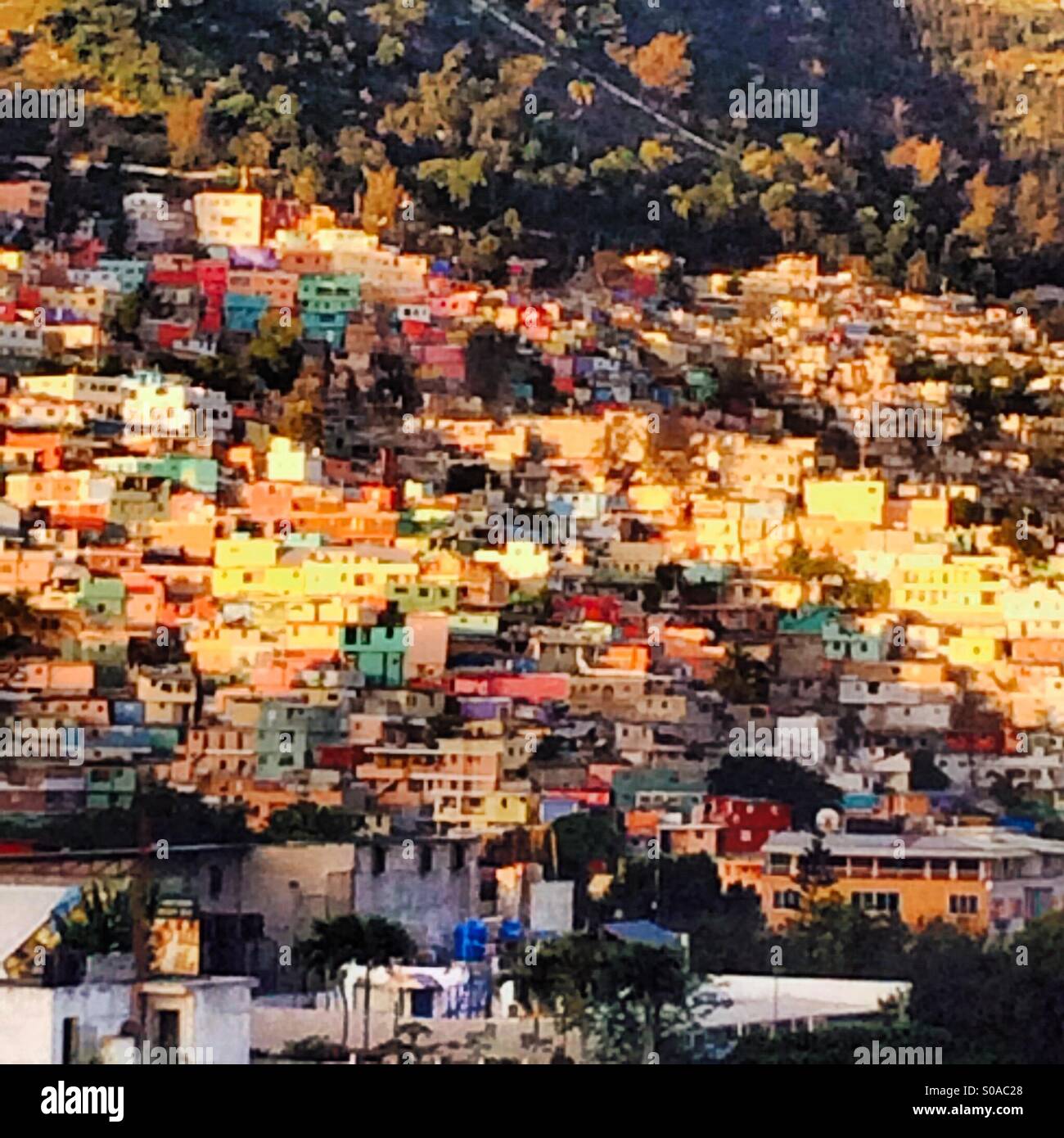 Quartier de jalousie de Port-au-Prince, Haïti. Banque D'Images