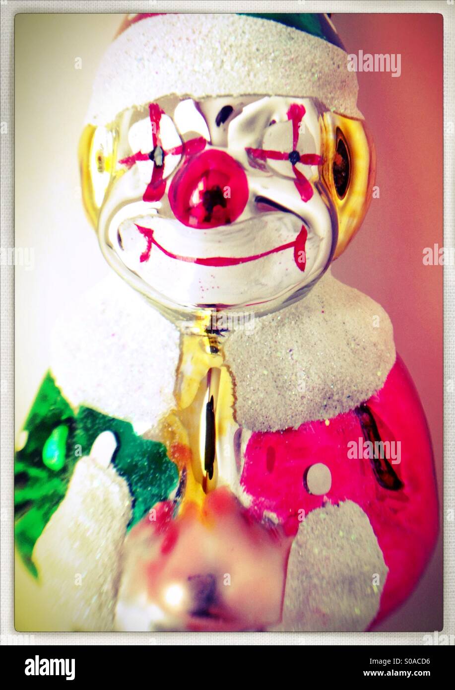 Un clown, figurine en métal brillant. Banque D'Images