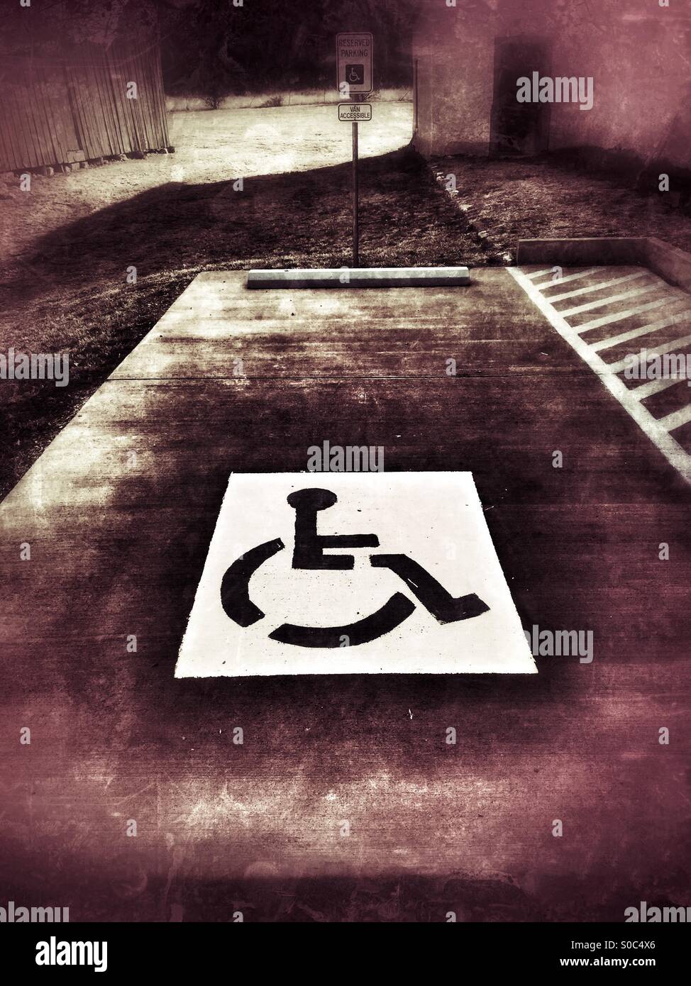 Parking Handicap Banque D'Images