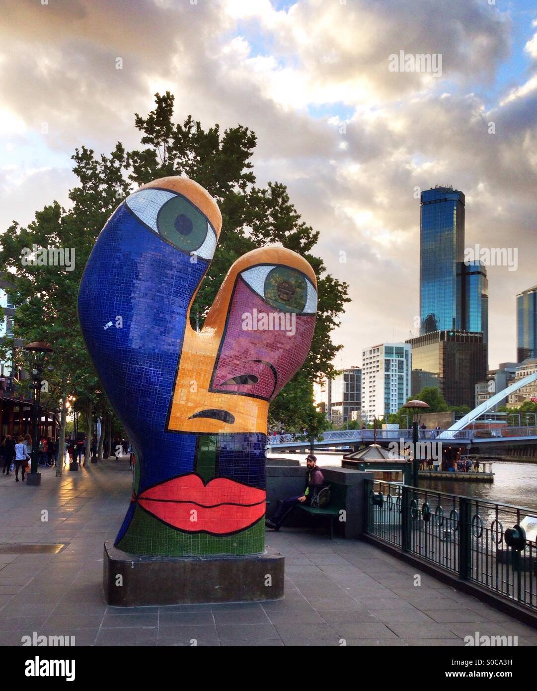 La rive Sud de Melbourne, Victoria Statue par Deborah Halpern Banque D'Images