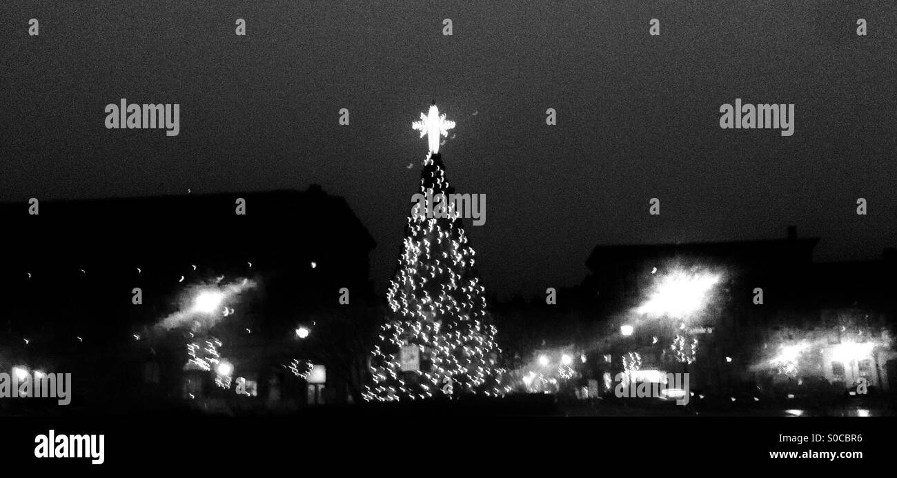 En noir et blanc Noël Banque D'Images
