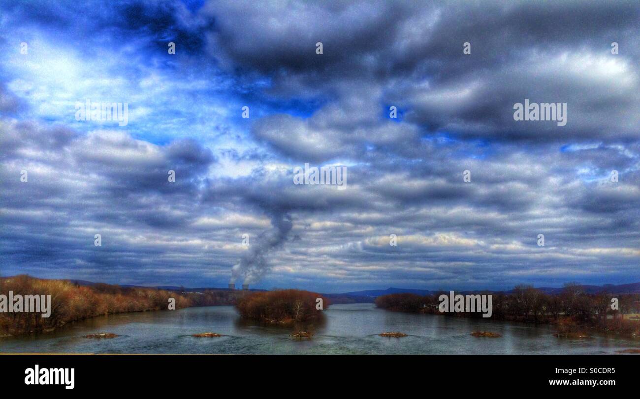 Le puissant fleuve Susquehanna Banque D'Images