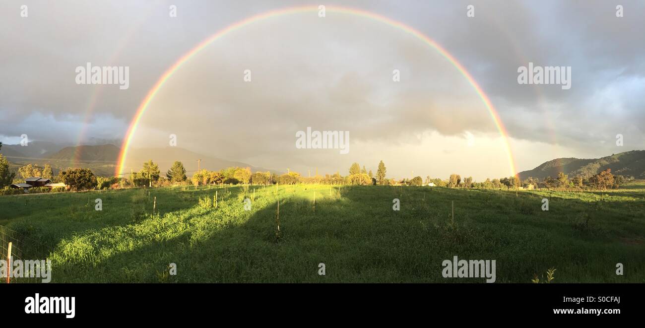 Double Rainbow Banque D'Images