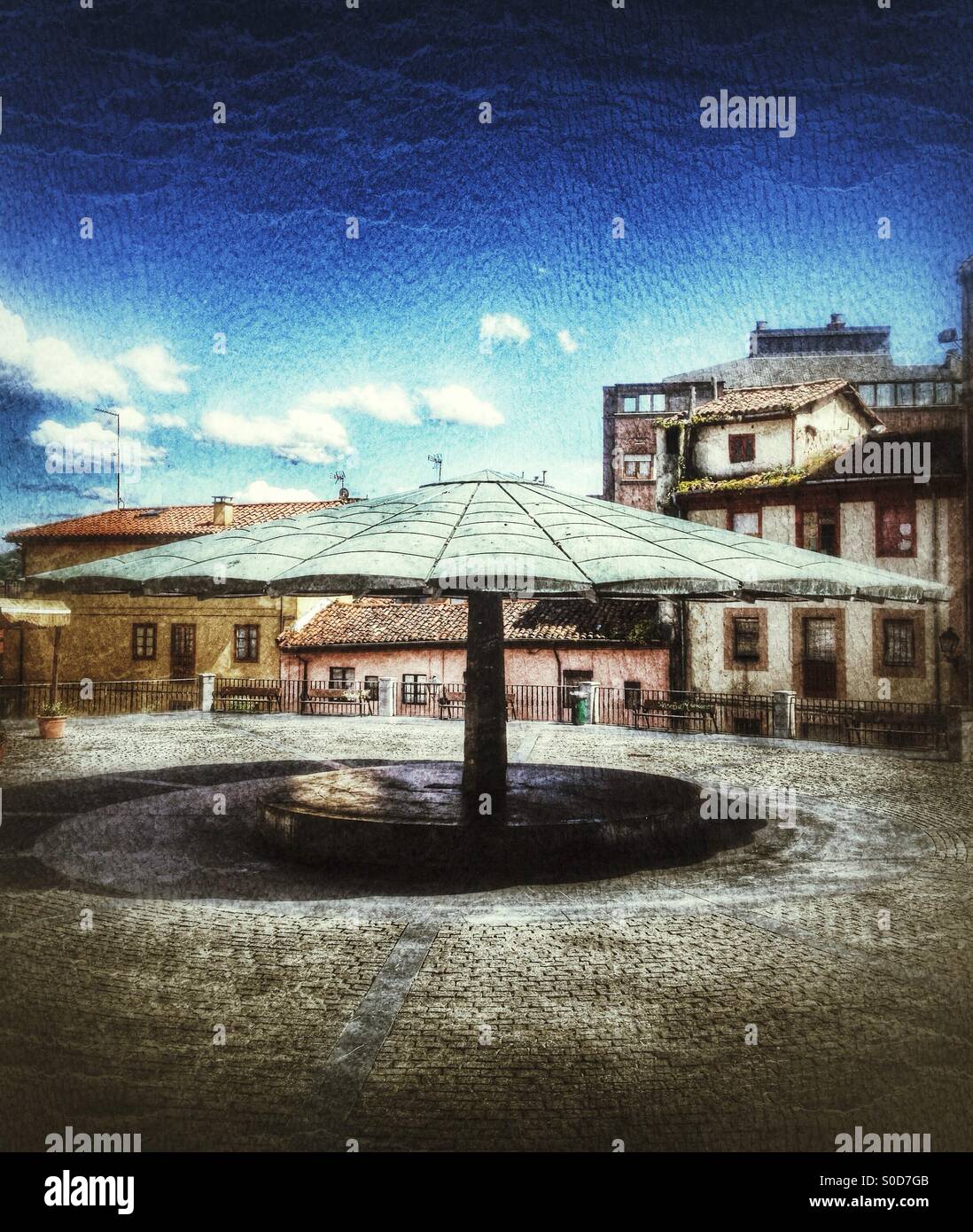 Square parapluie à Oviedo, Asturias - Espagne Banque D'Images