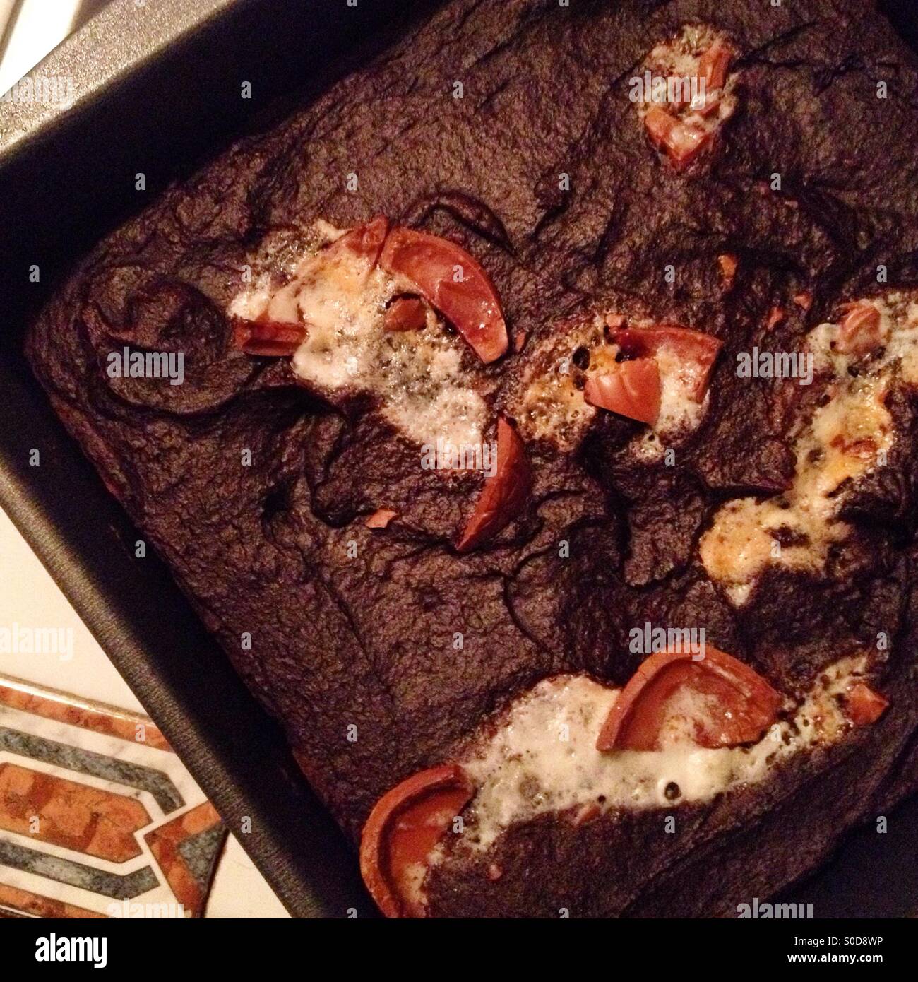 Cadbury cream egg brownies Banque D'Images