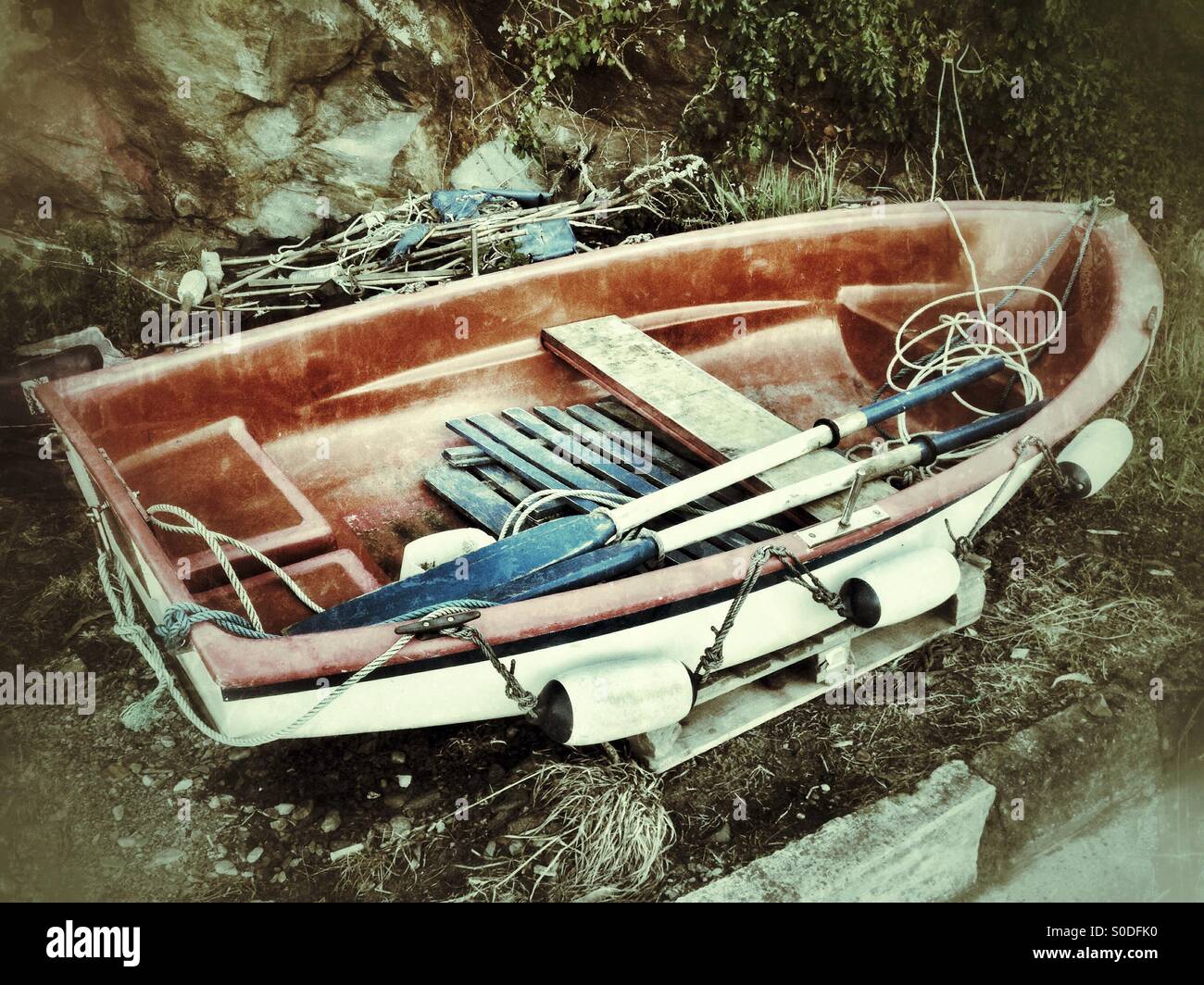 Bateau au port Banque D'Images