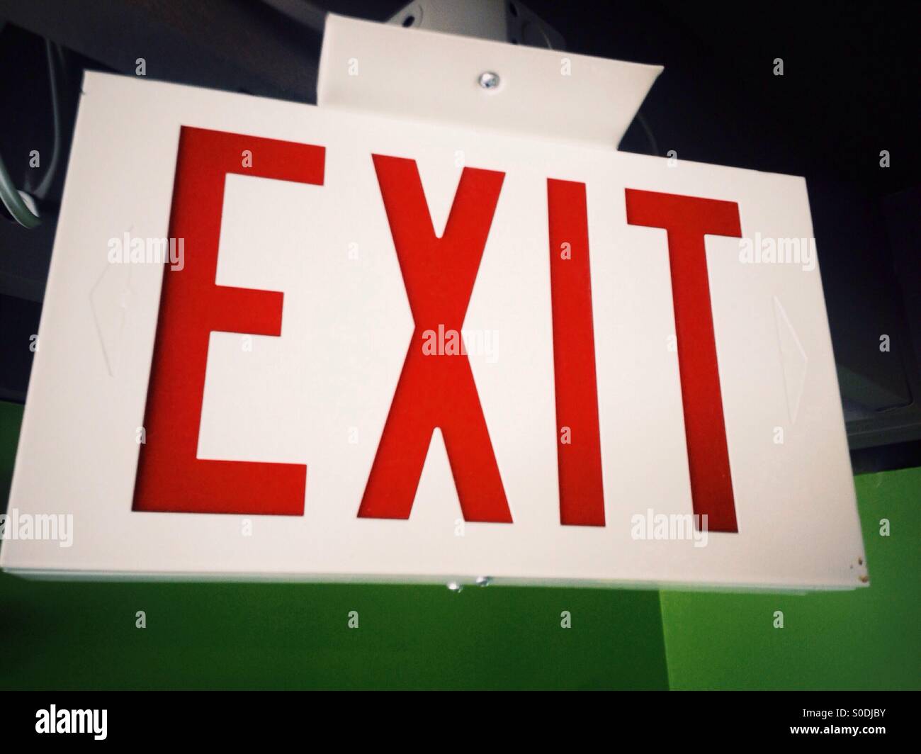 Exit sign Banque D'Images