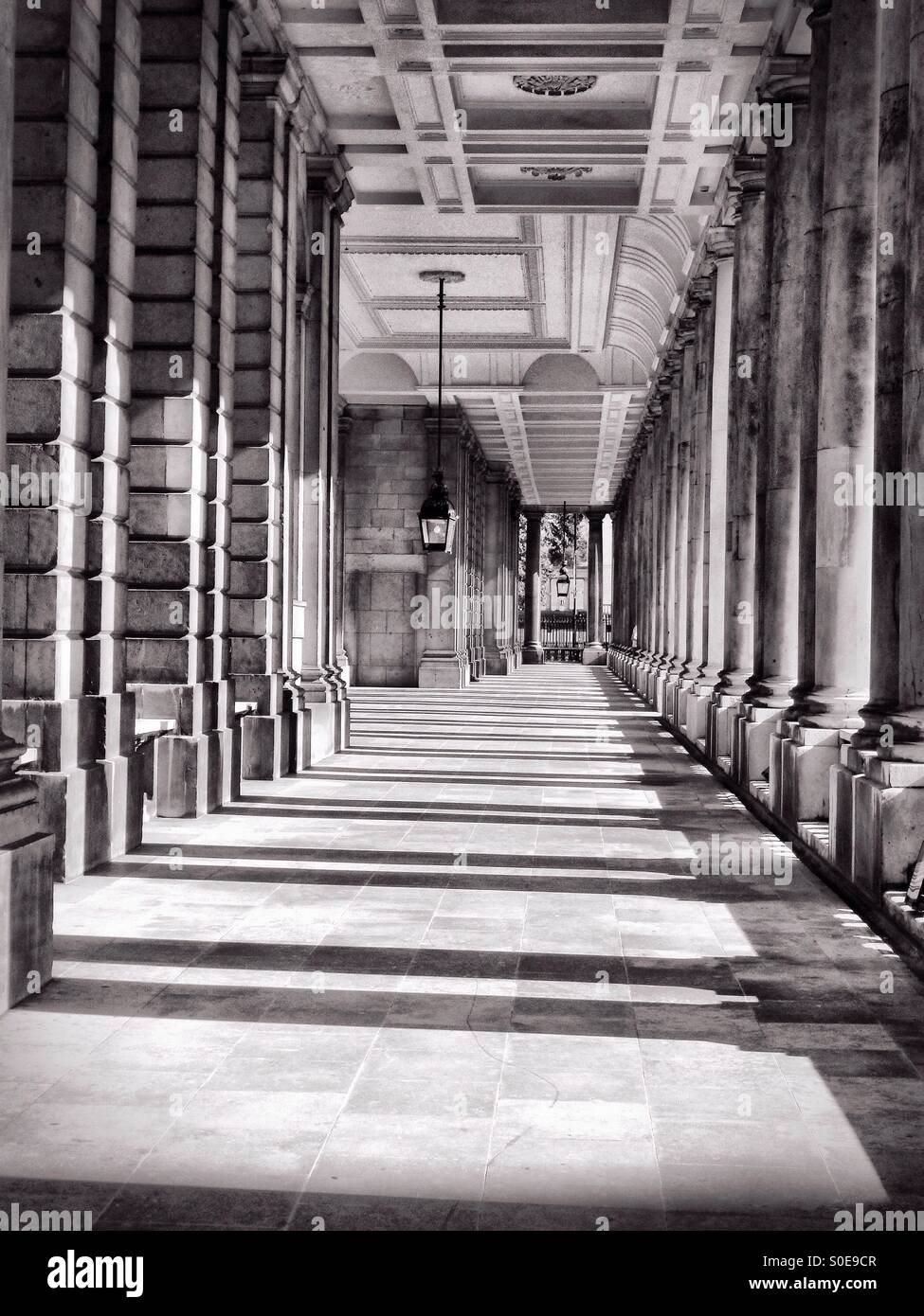 Couloir noir et blanc Banque D'Images