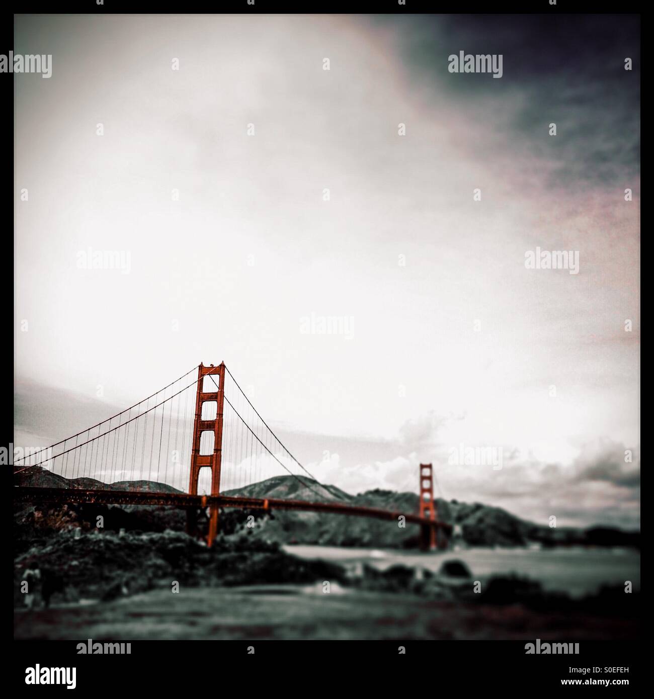 Le Golden Gate Bridge. San Francisco, California, USA - Image de stock capturée avec un smartphone