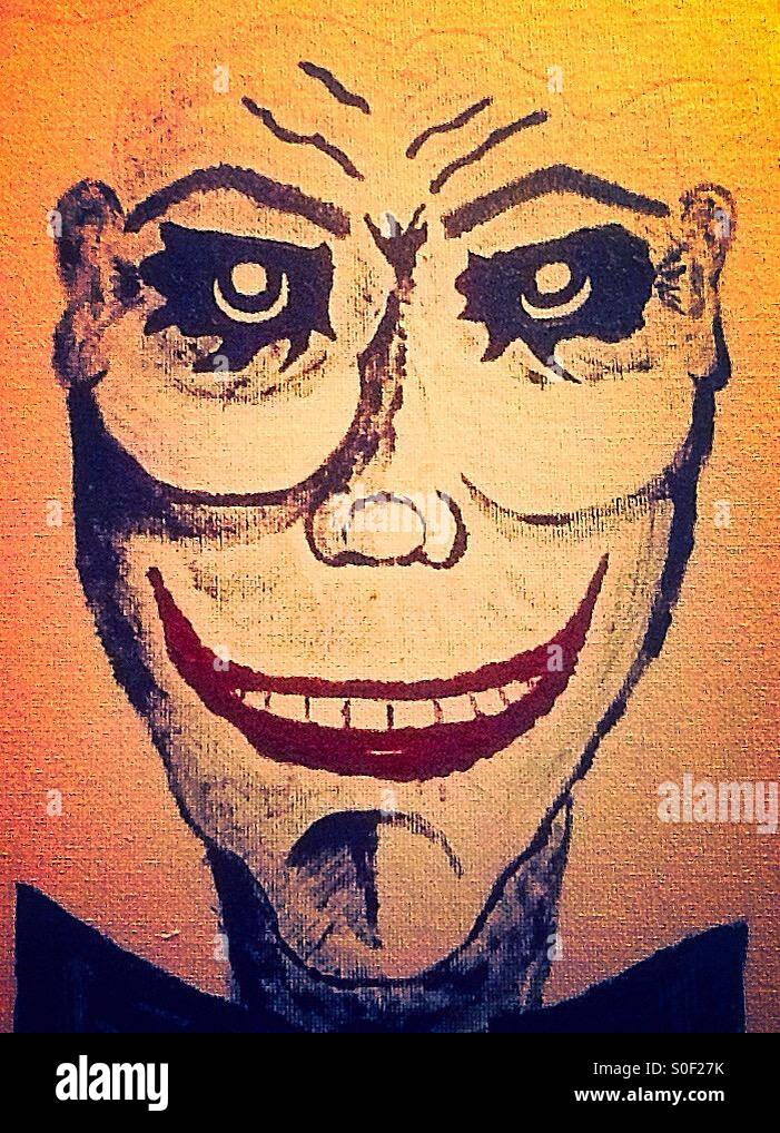 Peinture Clown en cours Banque D'Images