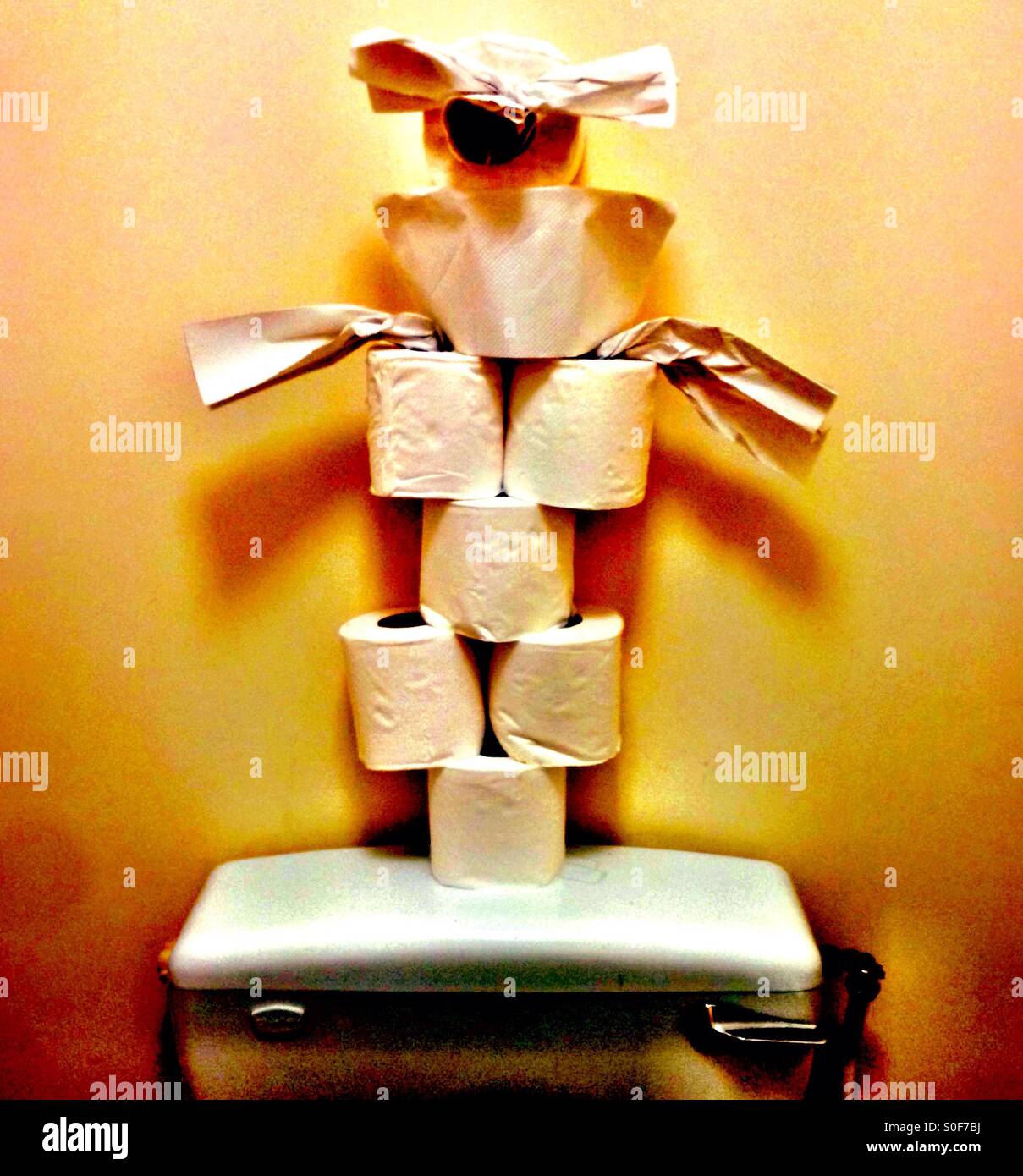 Rouleau de papier toilette statue Banque D'Images