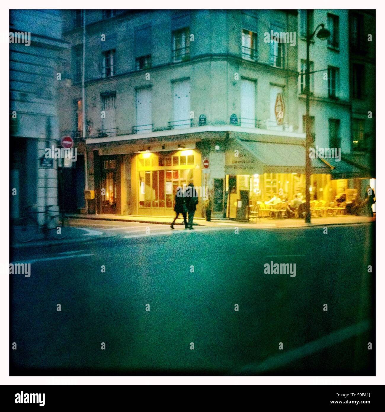 Balade à Paris à l'aube est si romantique. Banque D'Images