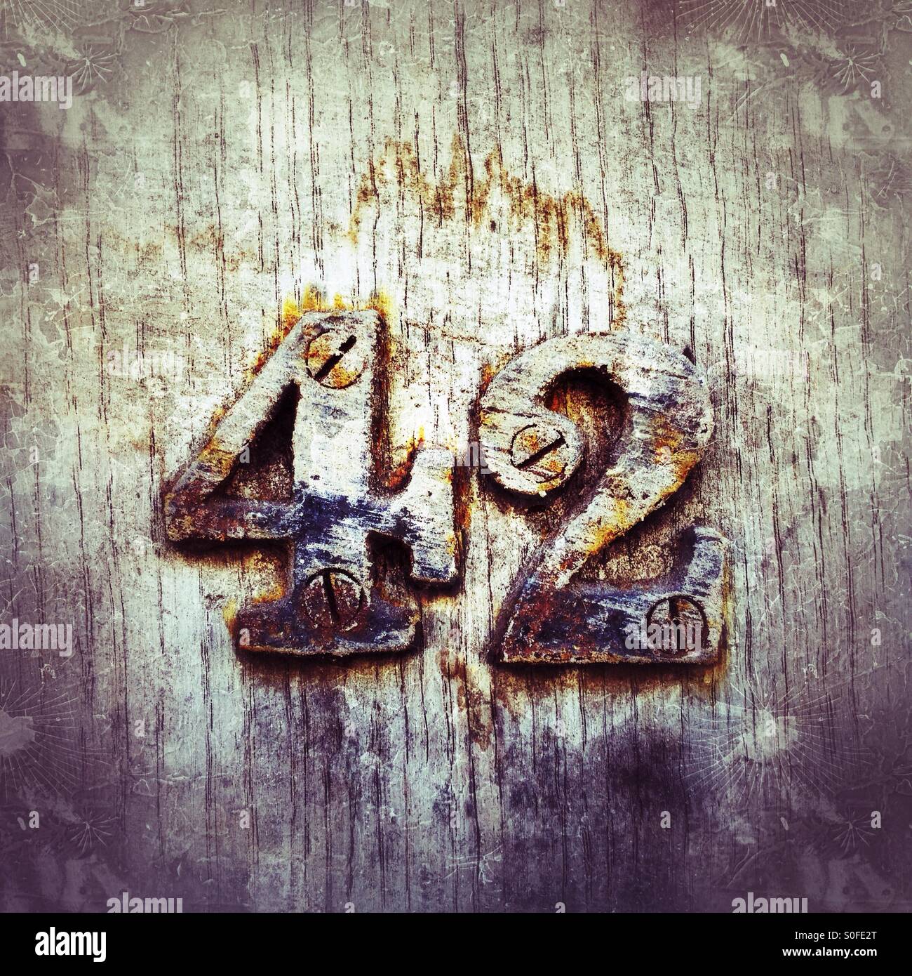 Numéro 42 Banque D'Images