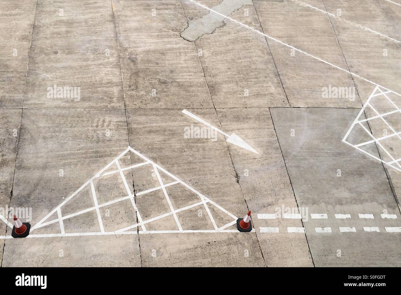 Marquage de stationnement - Image de stock capturée avec un smartphone