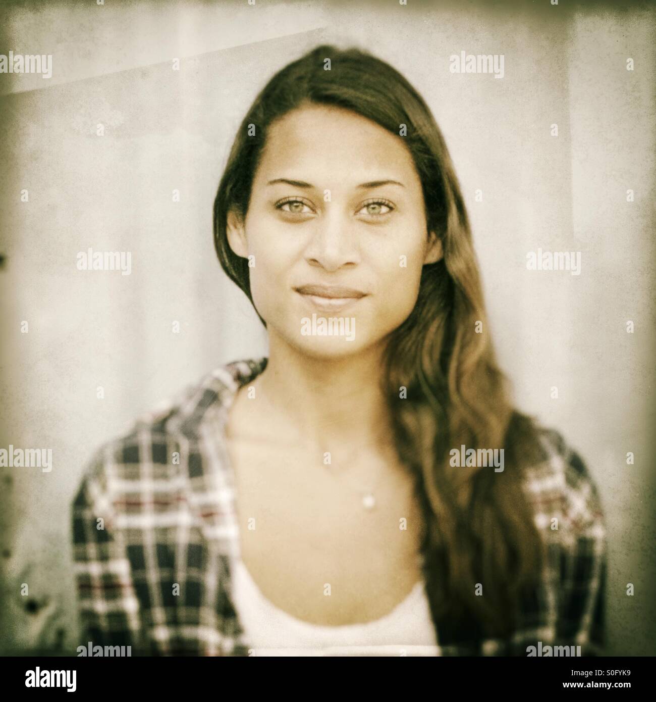 Portrait d'une belle femme. Banque D'Images