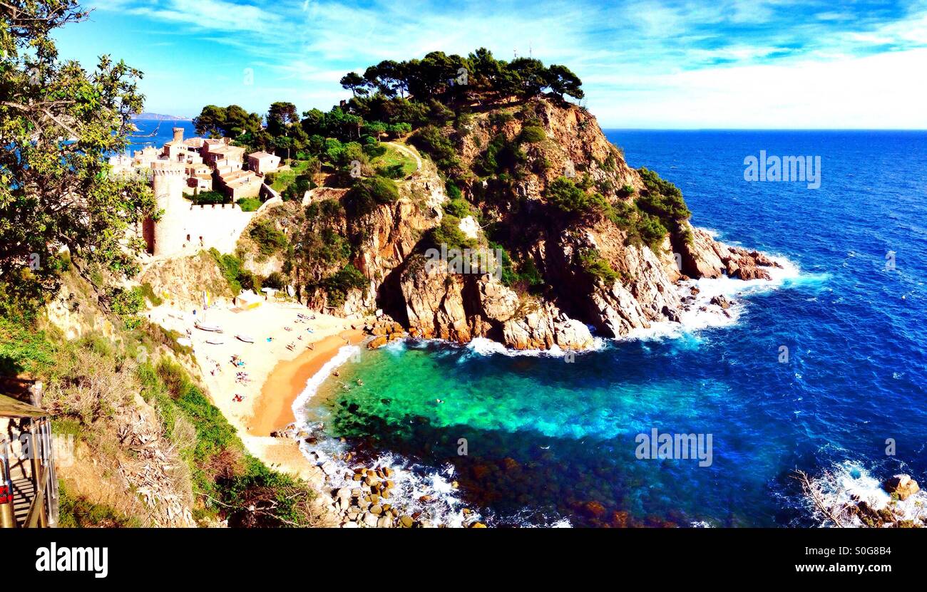 Plage de Tossa de Mar, Gérone - Espagne - Image de stock capturée avec un smartphone