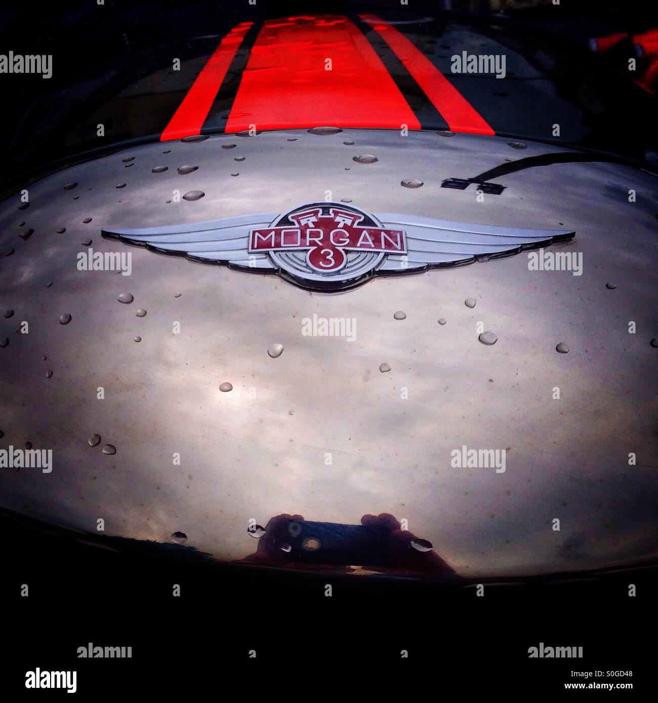 Morgan 3 wheeler insigne de radiateur Banque D'Images