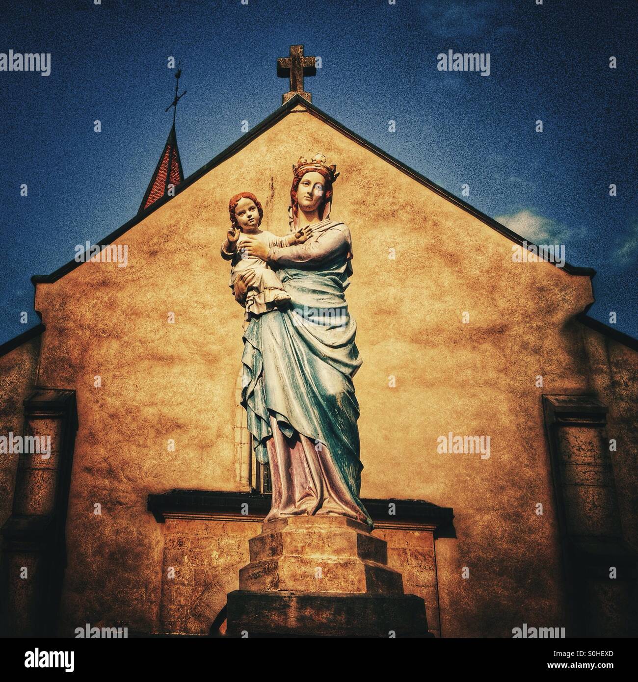 Médaillon Vierge Marie Avec Enfant Jésus - Cadeau Nouveau-né Et Bébés