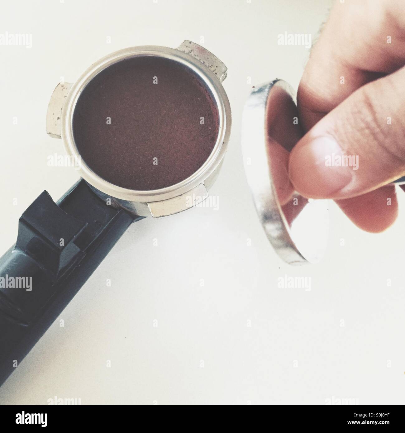 Pilonnage Espresso Banque D'Images