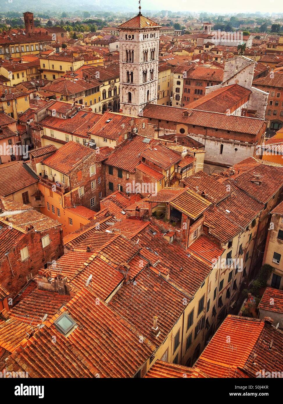 Toits de Lucca Italie Banque D'Images