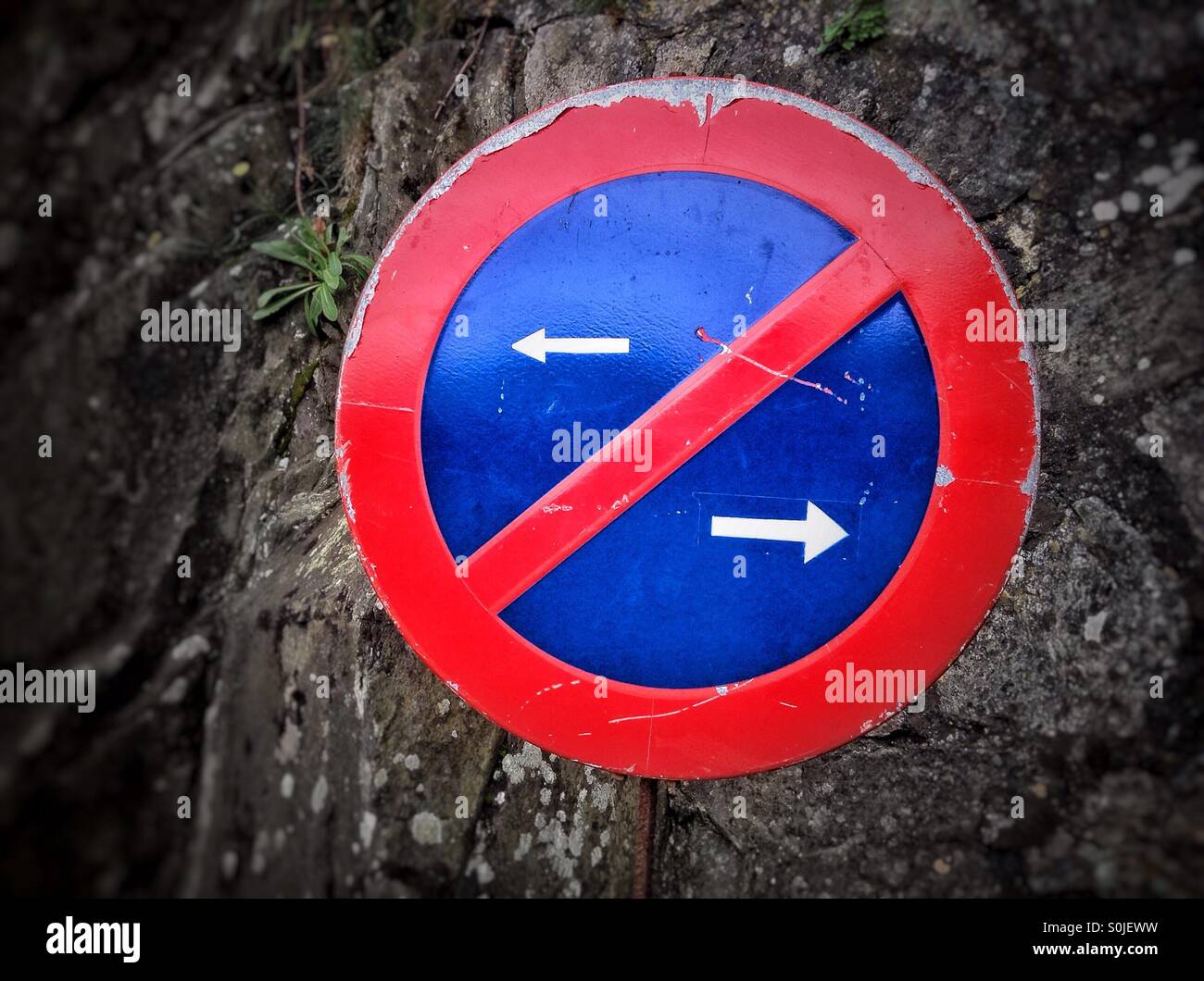 Aucun stationnement traffic sign - Image de stock capturée avec un smartphone