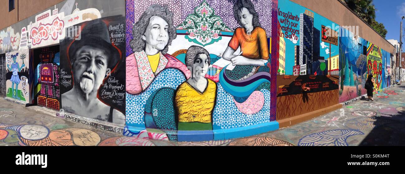 Street art à la Mission San Francisco Californie - Image de stock capturée avec un smartphone