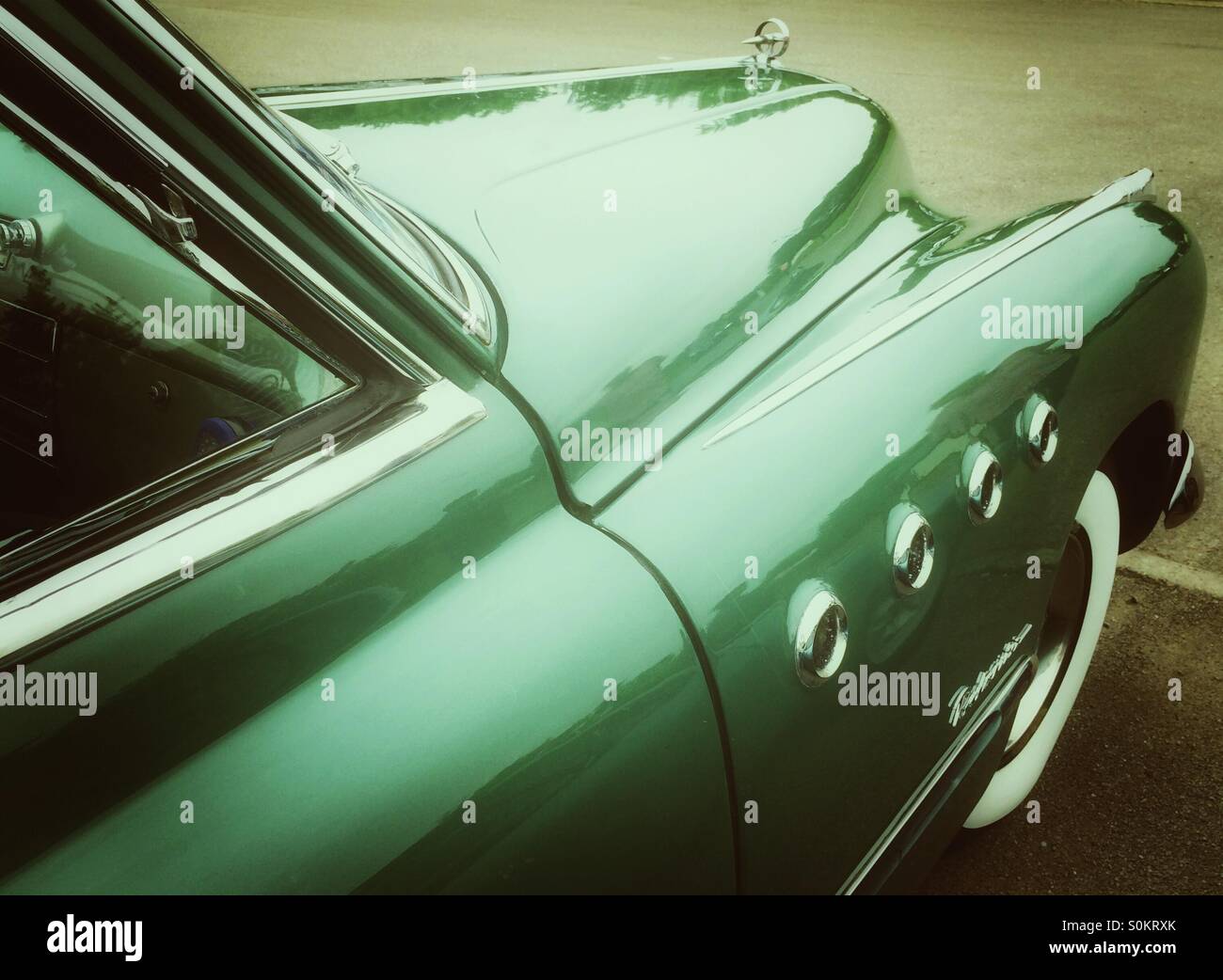 Vue sur la vieille Buick américaine - Image de stock capturée avec un smartphone