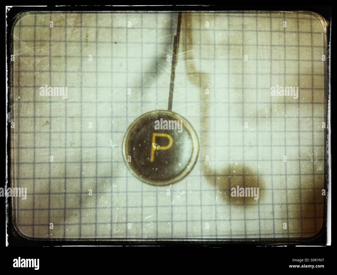 Clé de la machine à écrire Banque D'Images