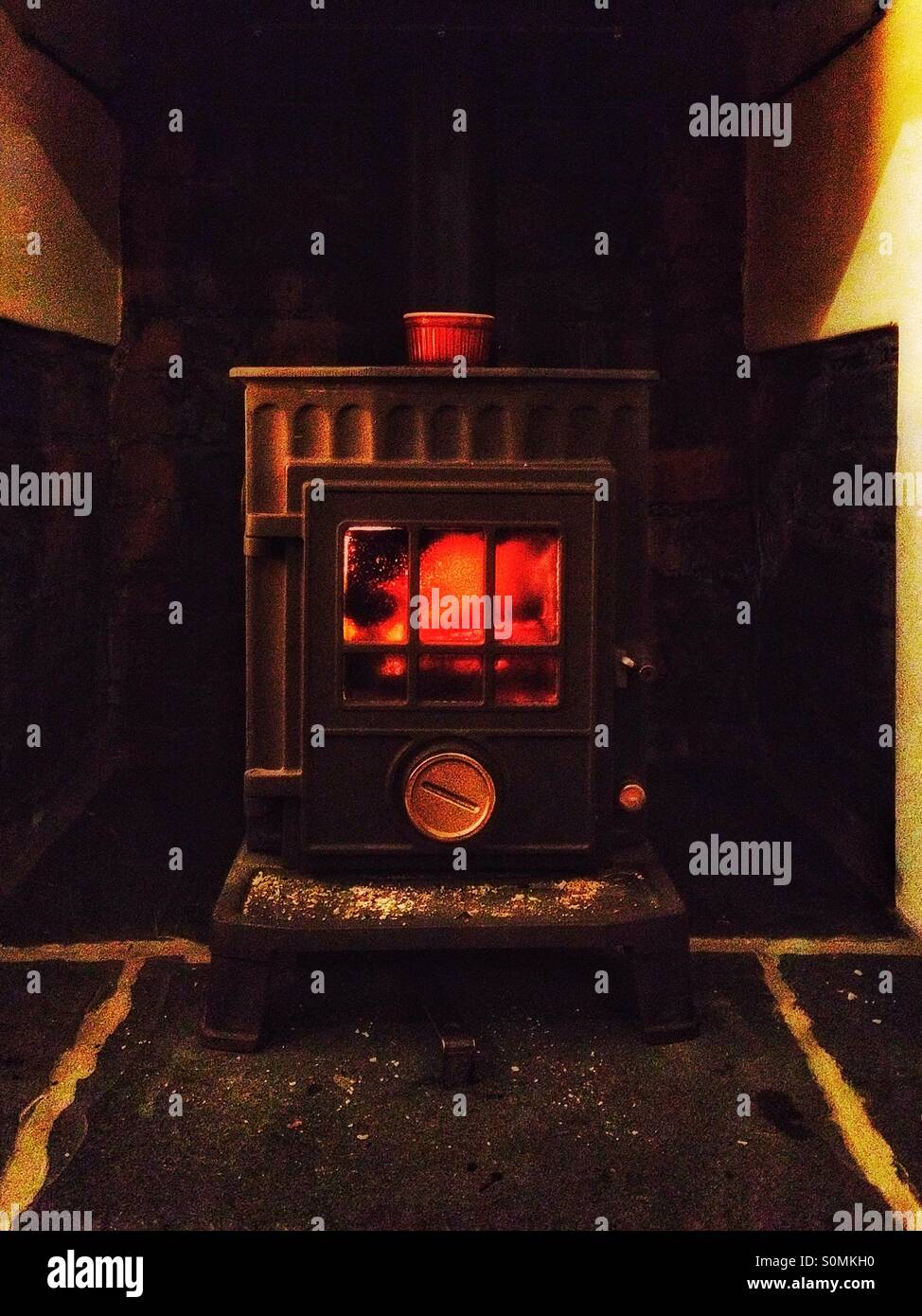 Poêle à bois Banque D'Images