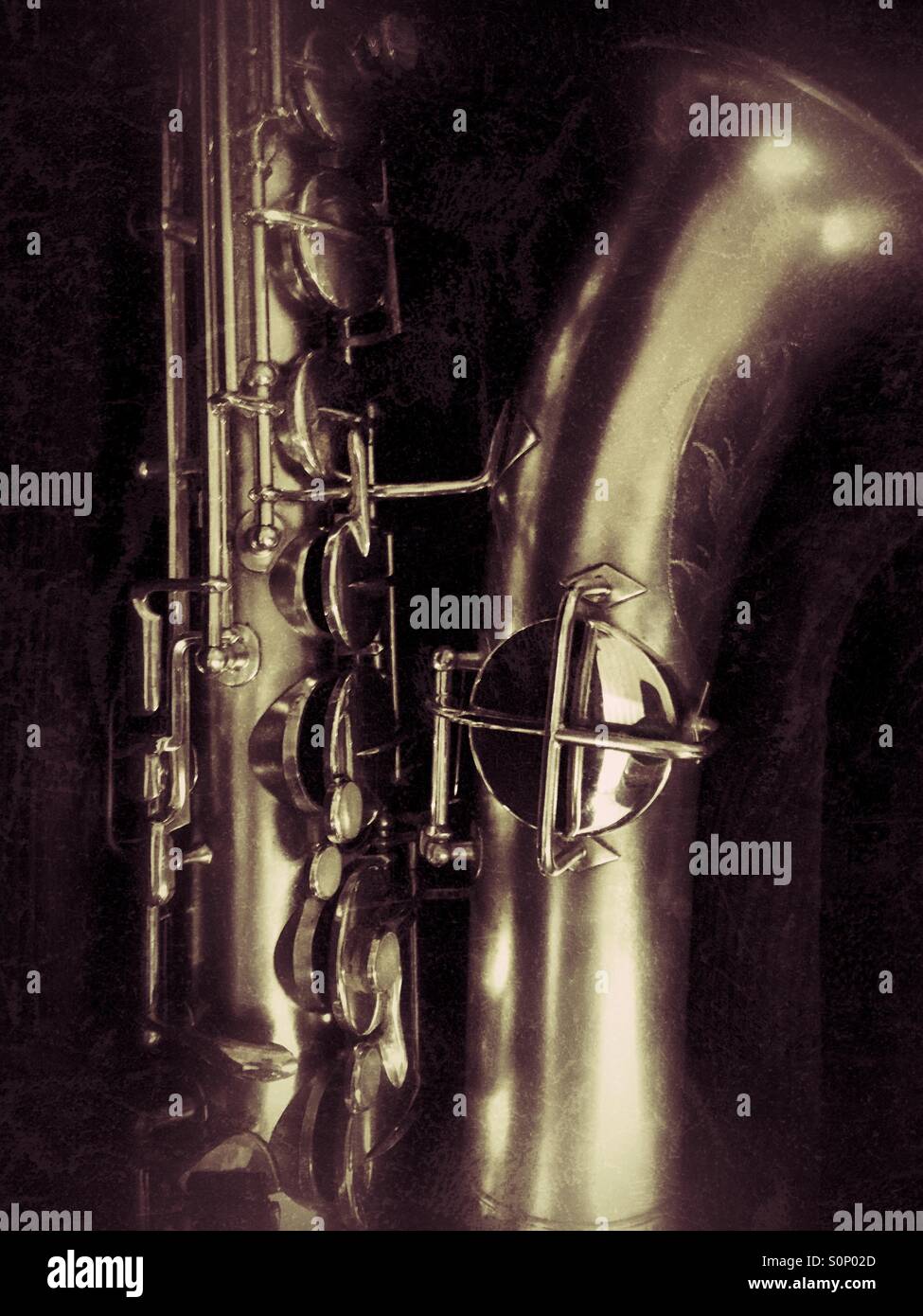 Saxophone Vintage Banque D'Images