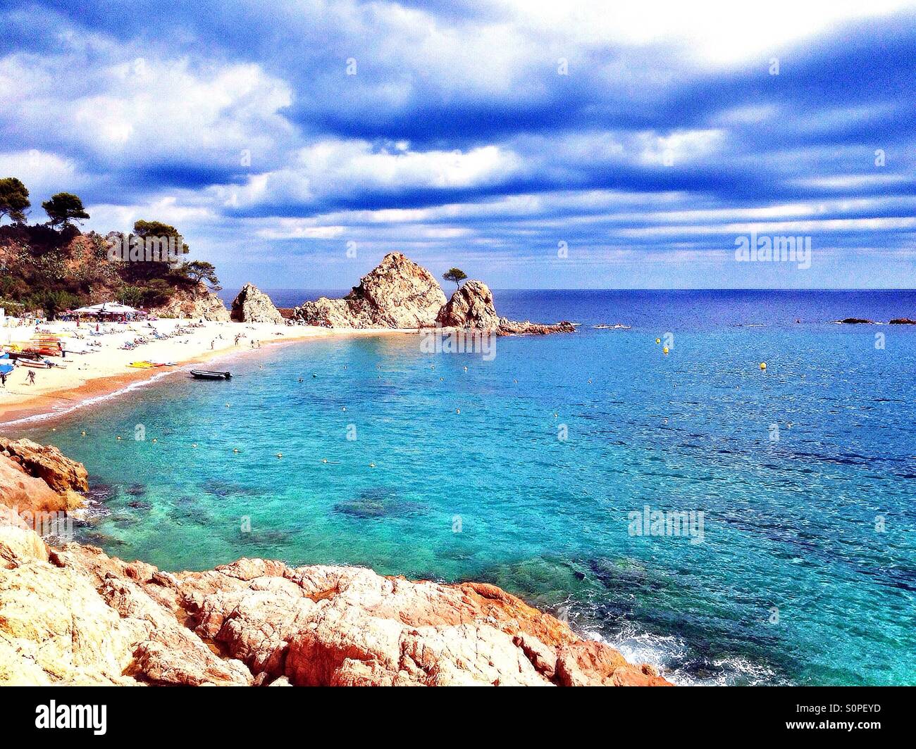 Mar Menuda plage de Tossa de Mar, Espagne Banque D'Images