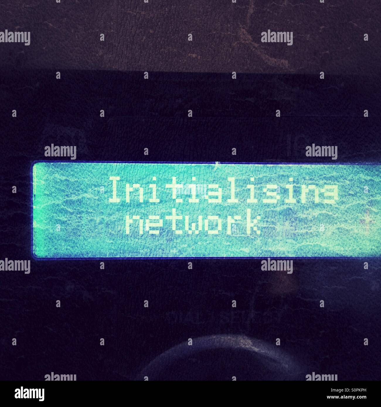 Initialisation du réseau signe sur navigation sur Internet - Image de stock capturée avec un smartphone