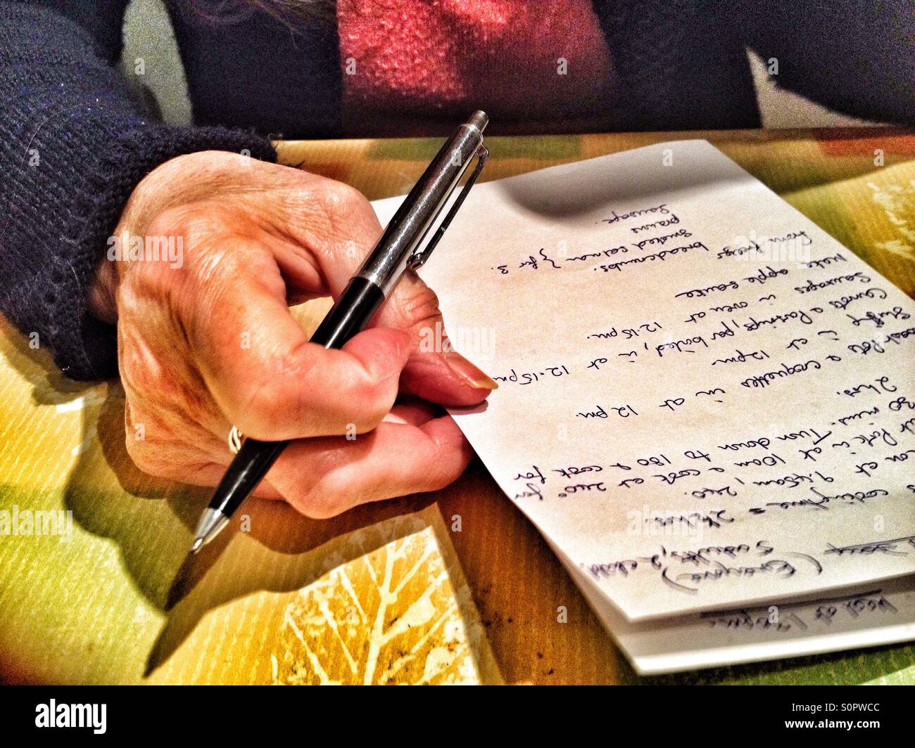 Faire une liste. Banque D'Images