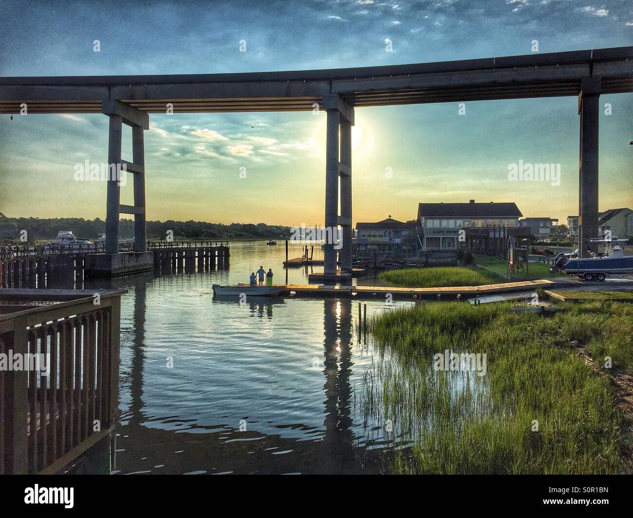 Holden Beach bridge Banque D'Images