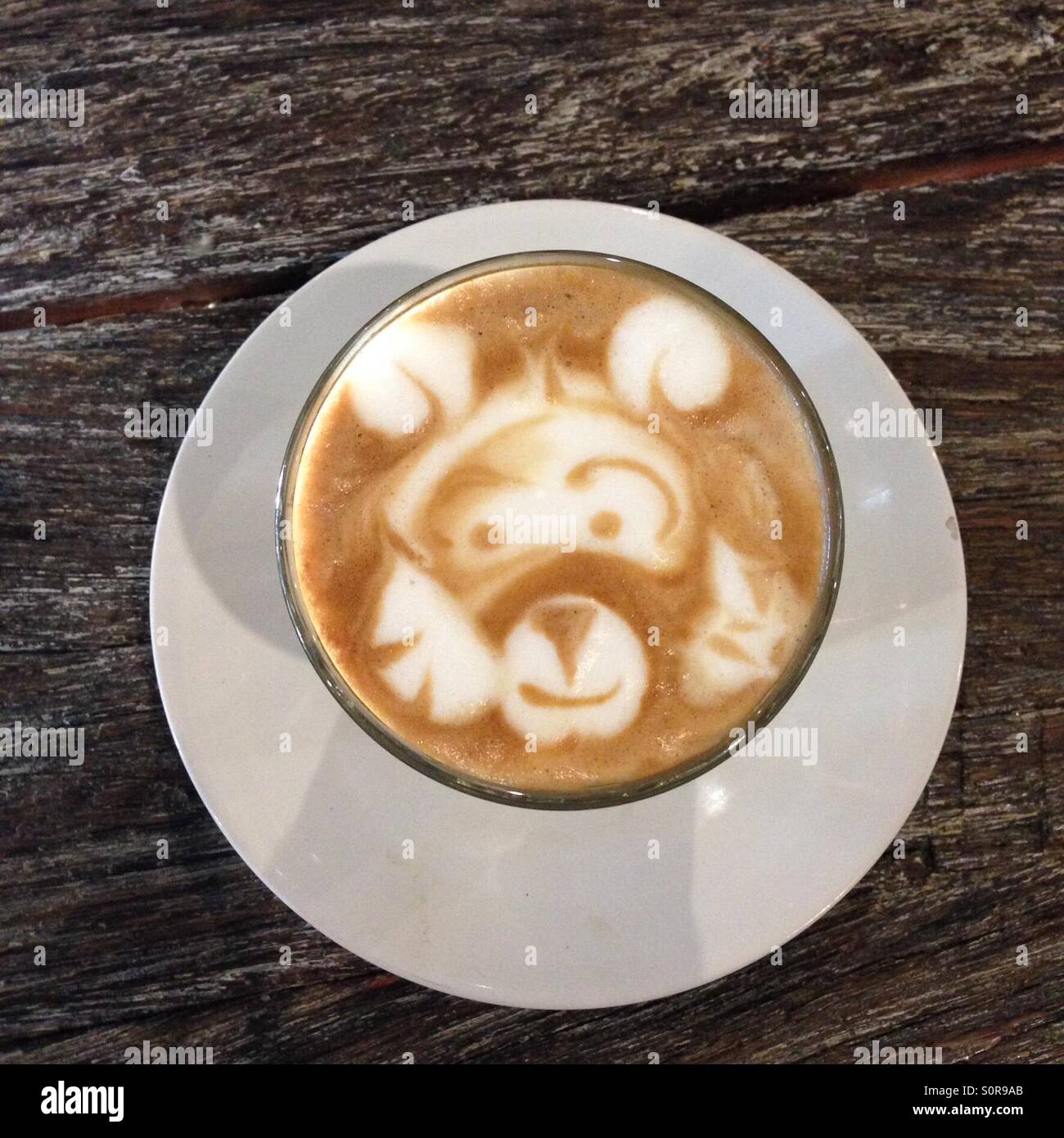 Monkey latte art Banque D'Images