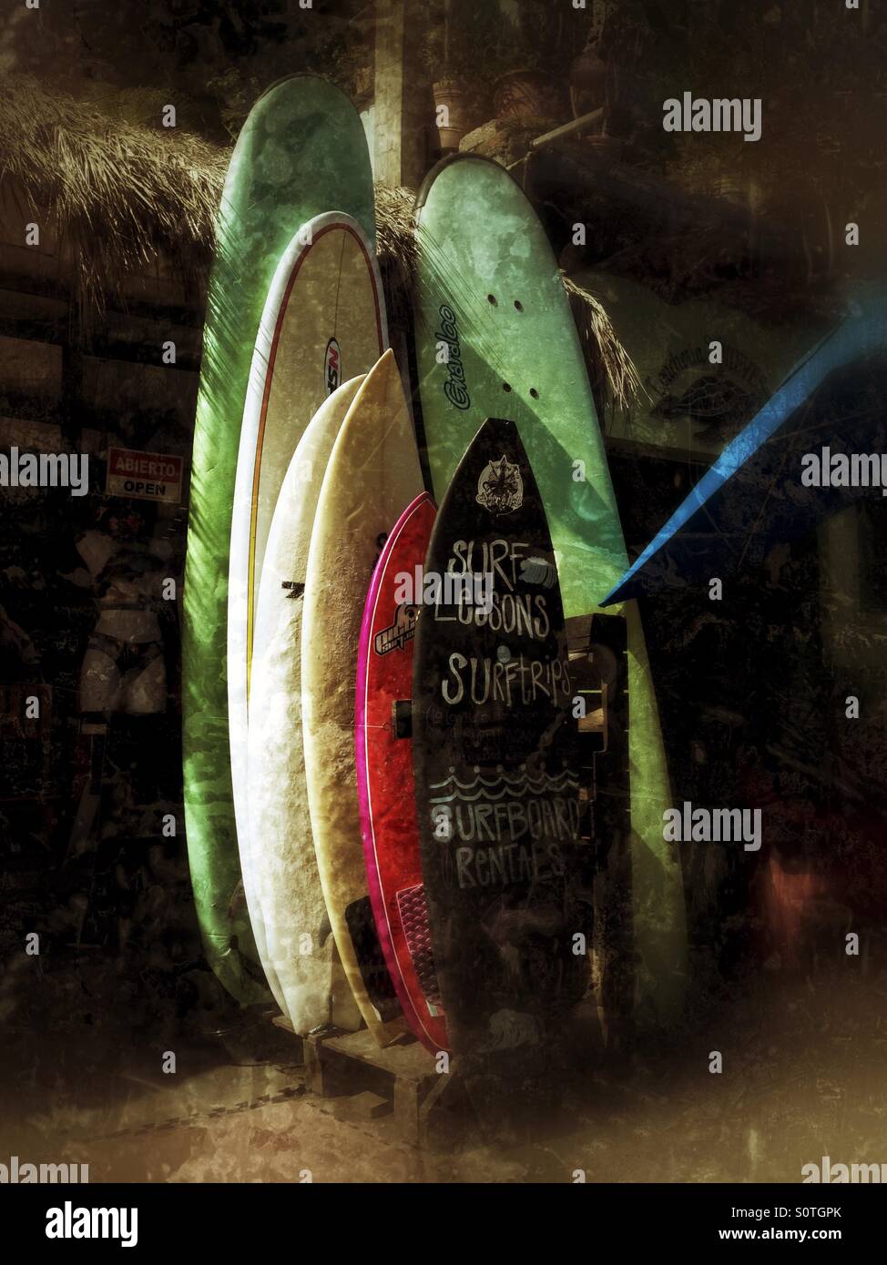 Location de planches. Sayulita, Mexique. - Image de stock capturée avec un smartphone