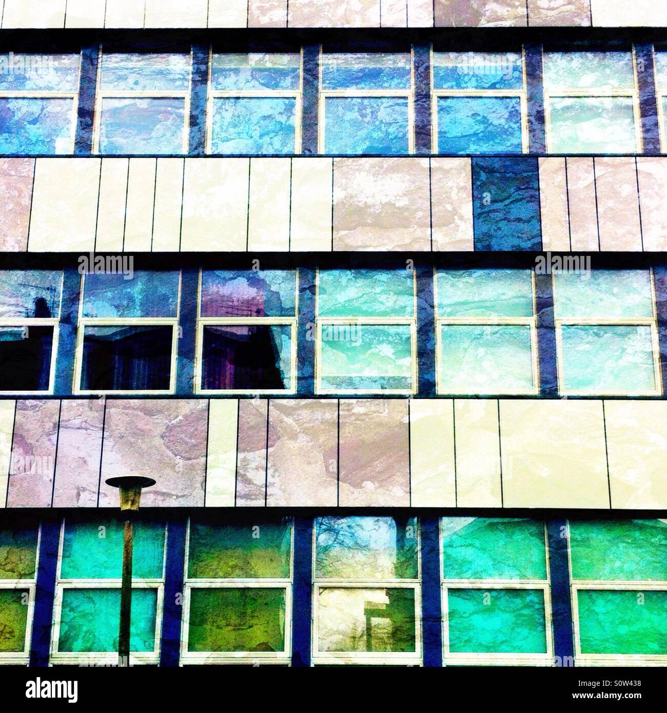 Paysage urbain, Napier Uuniversity, Édimbourg. Créé avec le Diana Photo env. Banque D'Images