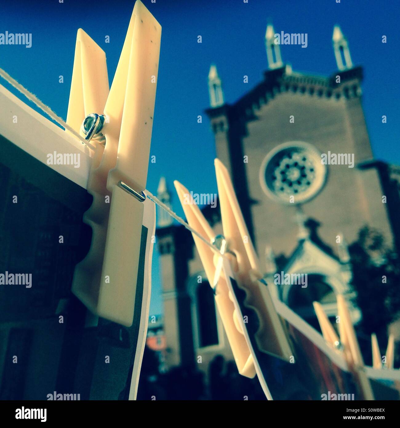 L'église San Lorenzo à Rome, Italie avec des clips pendaison photos Banque D'Images