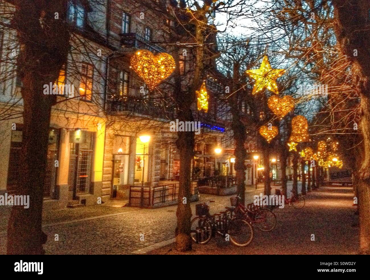 Lanternes saisonniers Helsingborg Banque D'Images