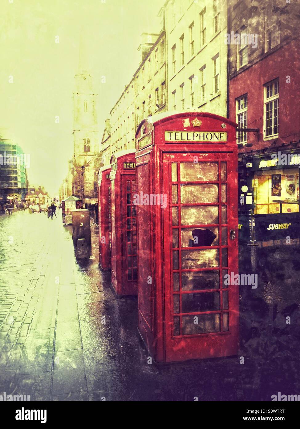 Sur Royal Mile à Édimbourg - Image de stock capturée avec un smartphone